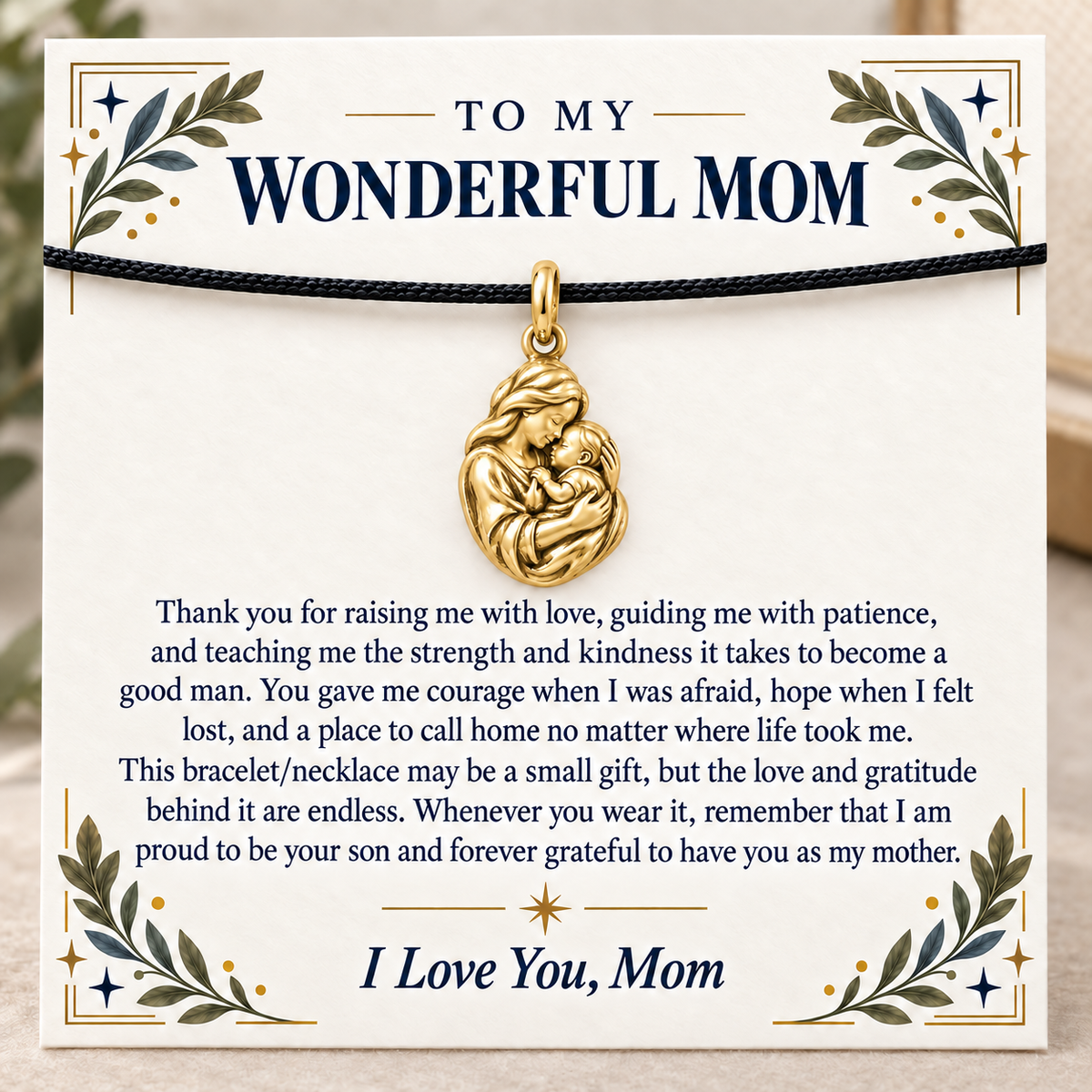 Mother's Arms Proud To Be Your Son Charm | gold | ebf9dcfdb2ea38a0ef308981fa31385c3e1261762d039dfcada788b76486e047