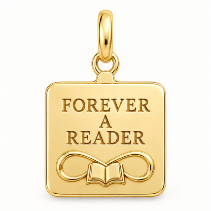 Forever a Reader Charm | gold | a824a4310ebb935218cac9ce8e263e6992ebab47127c22daa829e354afbc0e60