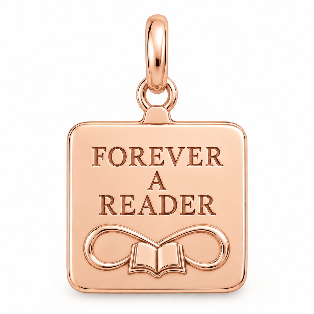 Forever a Reader Charm | rose | 1bfdbaadc48461b5b8564a76e23da764045912f8909924a1e5959b8bcd3db362