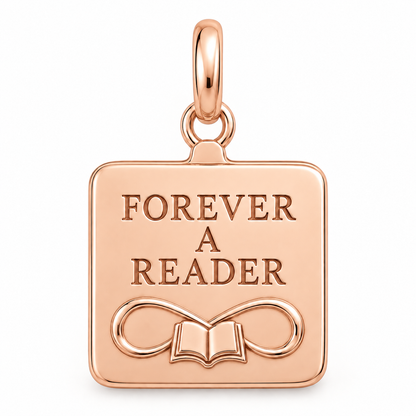 Forever a Reader Charm | rose | 1bfdbaadc48461b5b8564a76e23da764045912f8909924a1e5959b8bcd3db362
