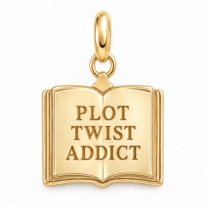 Plot Twist Addict Charm | gold | bf2d9a601ef2e5cec2d168be09f085b23aa7c3becb53fffb54376cf66c6806dd