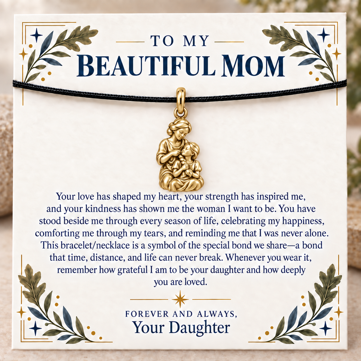 Braided Love Forever Grateful Daughter Charm | gold | 655b9a3dc67f90af58b43e57ba879b8ef39073d36eb24f33984491a3b1336d42