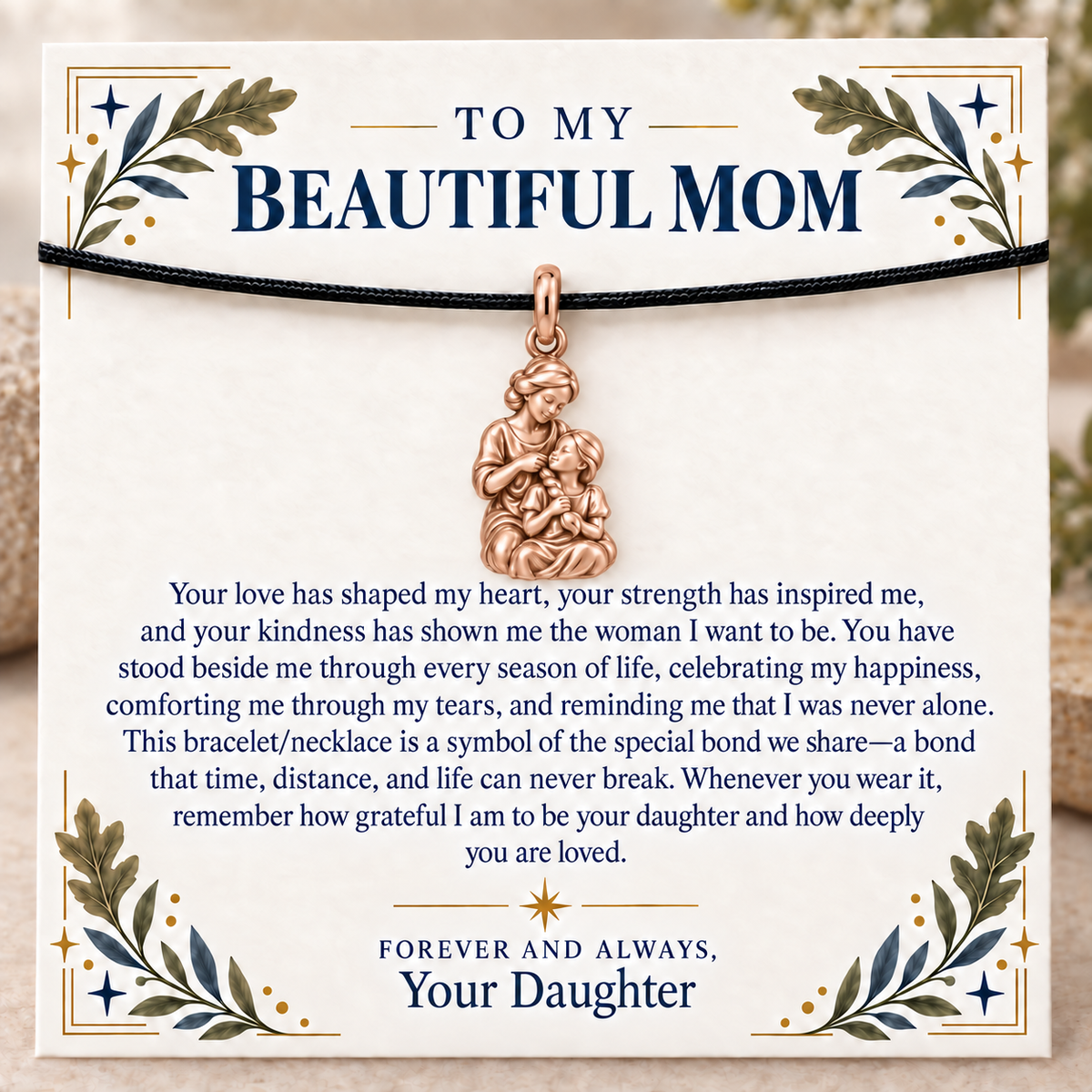 Braided Love Forever Grateful Daughter Charm | rose | 56acd596072362ce67aa4c1dc7b78fbcaf84fcff04357777afbe84ade09c6f2d