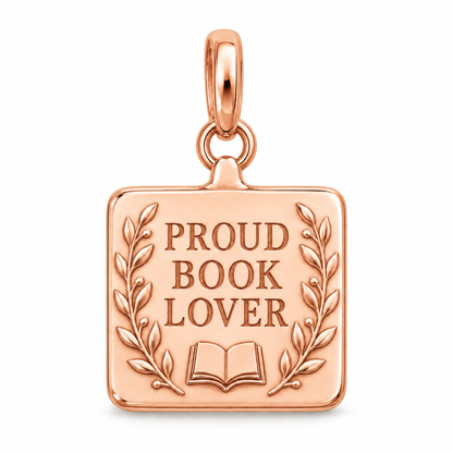Proud Book Lover Charm | rose | a4b71f608d7a5a3f77c72ec68acc8258e8d11a62843102c6299a8bff3b168dab