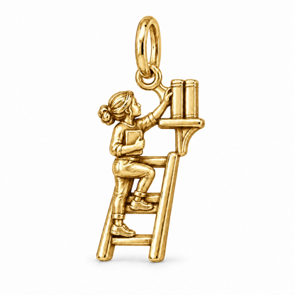 Library Ladder Reader Charm | gold | 0417e34fe79af23aa80568907e52f5ec1ad308150166f0a82832bc758cfe85a8