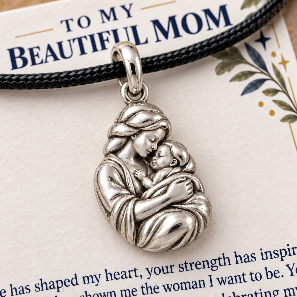 Mother's Embrace Forever Grateful Daughter Charm | macro | d4de977293489c02ebf91c753e37b285d7d93d56b191469a90e6f5b48cd99511