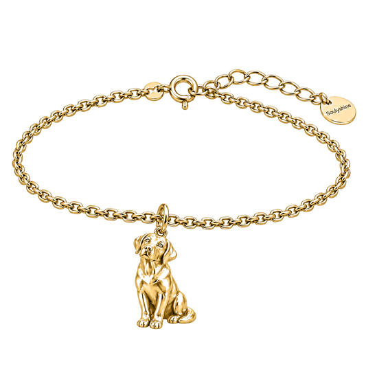 Labrador Retriever charm bracelet — Gold