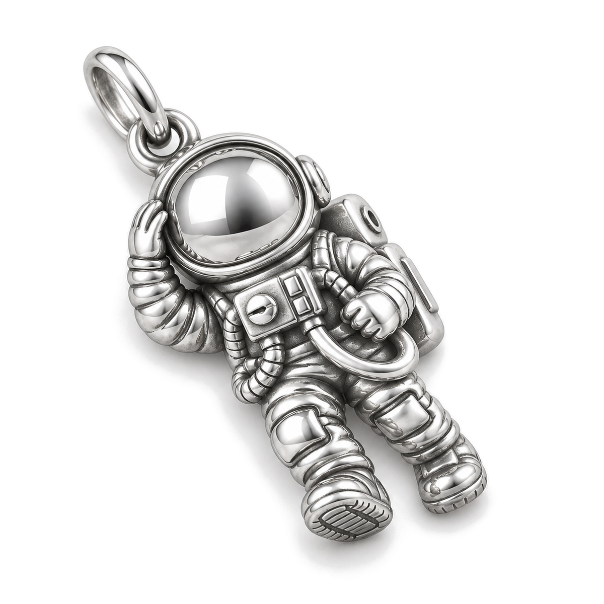 Space Explorer Charm — Silver Super Macro | charm-topics-remaining-444-2026-09-14 | topic-198