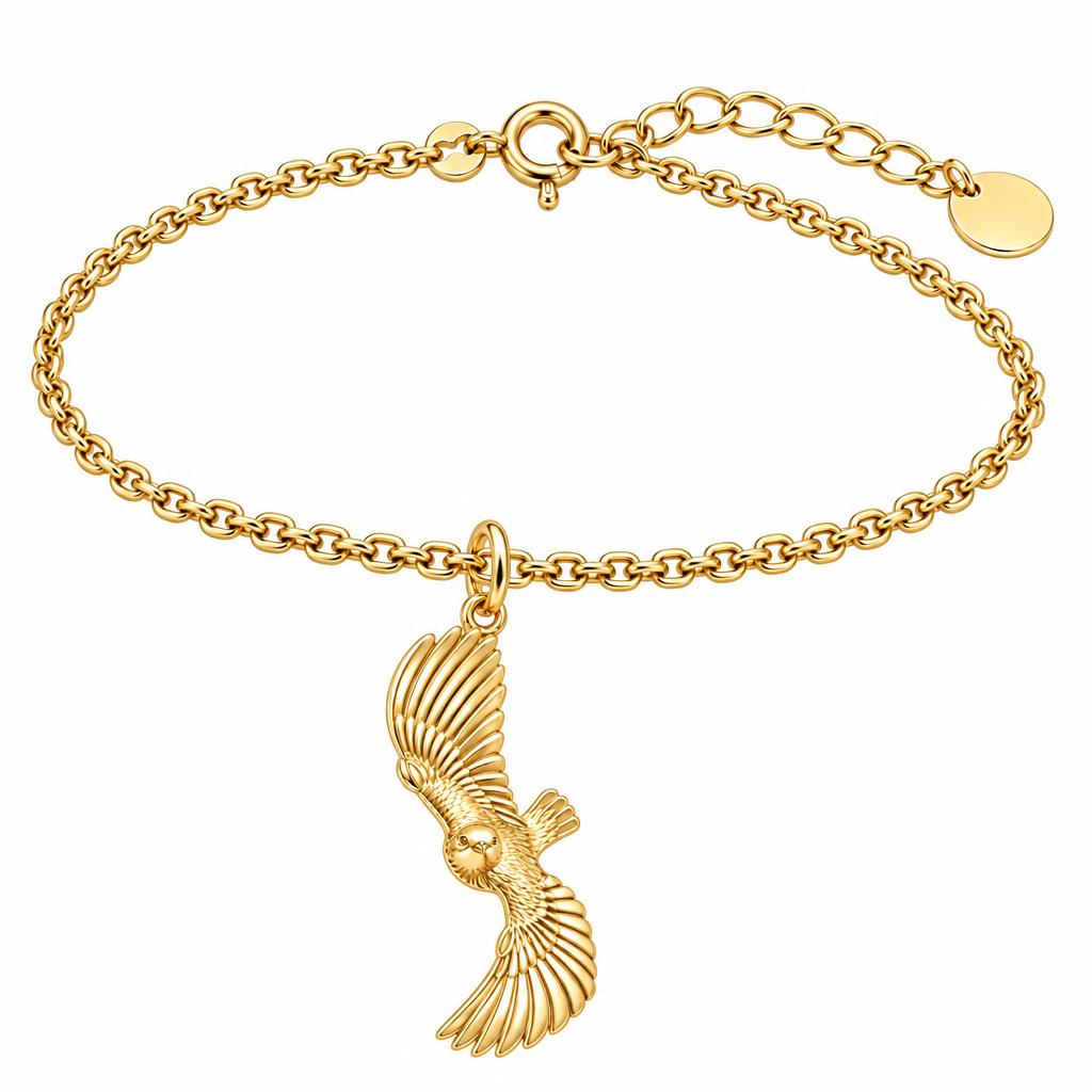 Spirit in Flight Charm Bracelet Set – 18K gold, front view