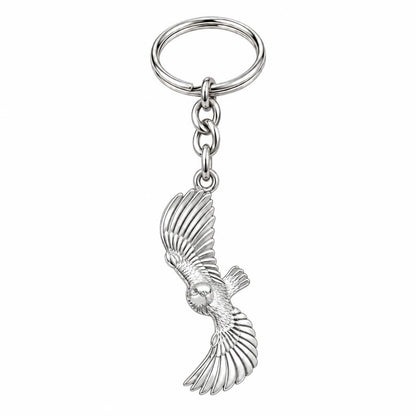 Spirit in Flight Charm Keychain – silver, front view