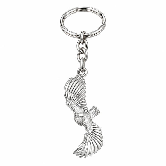 Spirit in Flight Charm Keychain – silver, front view