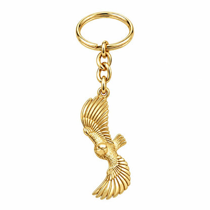 Spirit in Flight Charm Keychain – 18K gold, front view