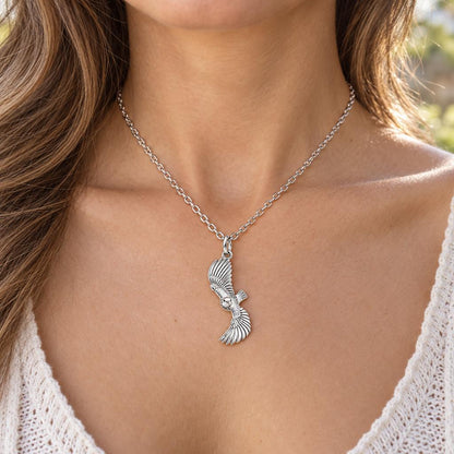 Spirit in Flight Charm Necklace Set – worn / in use