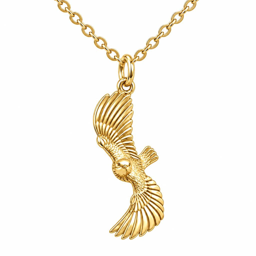 Spirit in Flight Charm Necklace Set – 18K gold, front view