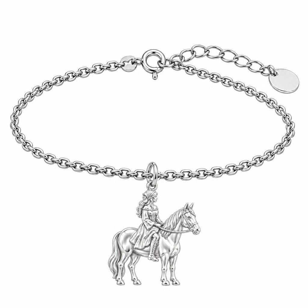 Spirit of the Ride Charm Bracelet Set – silver, front view