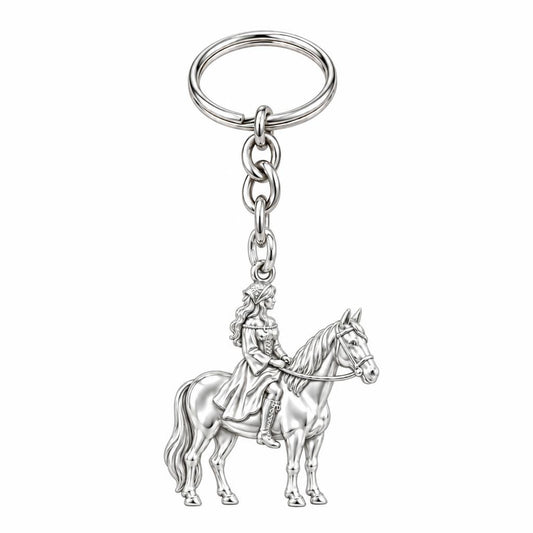 Spirit of the Ride Charm Keychain – silver, front view