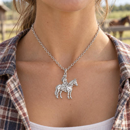 Spirit of the Ride Charm Necklace Set – worn / in use