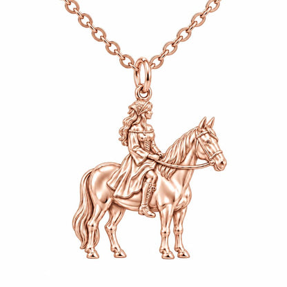 Spirit of the Ride Charm Necklace Set – rose gold, front view