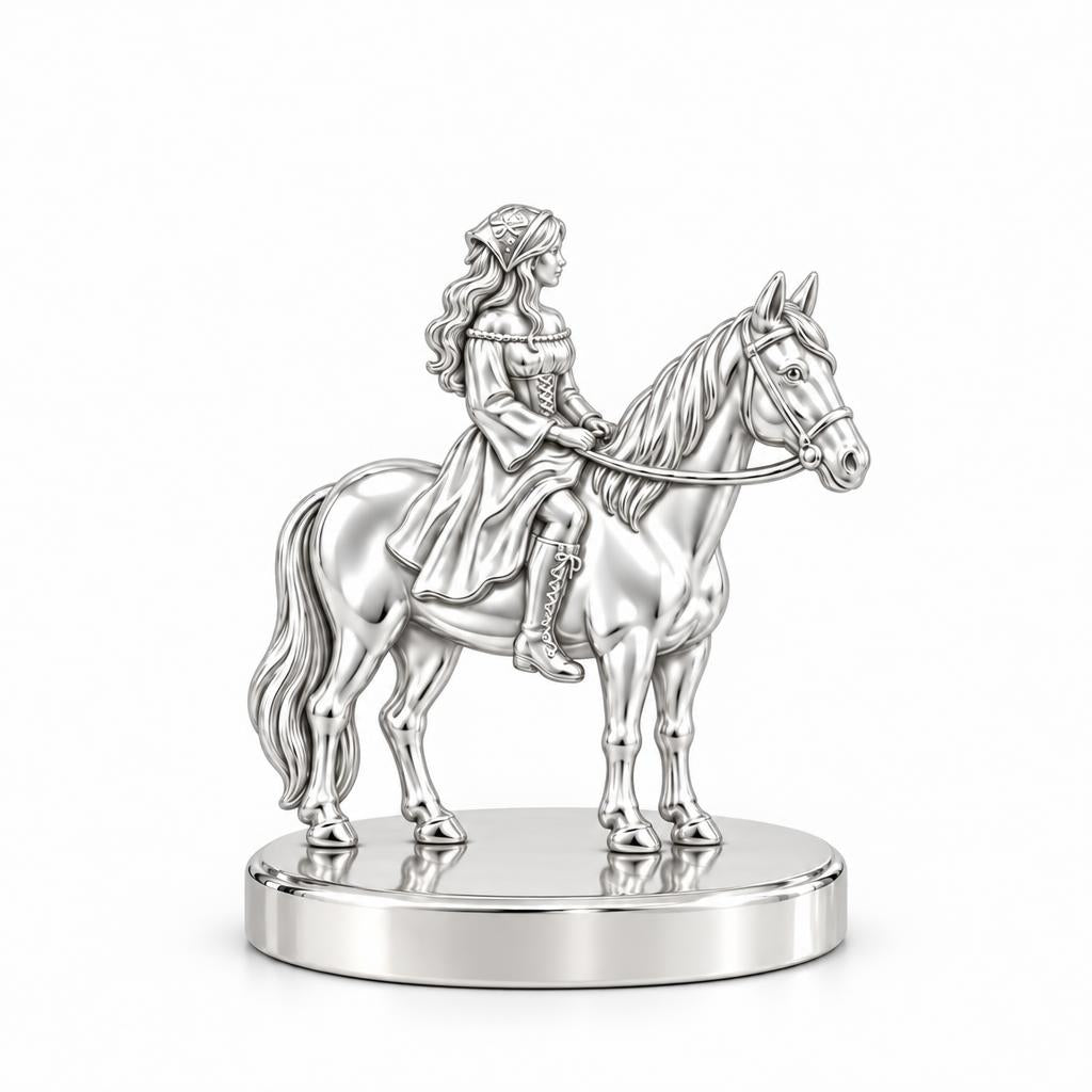 Spirit of the Ride Keepsake Plaque – silver, front view