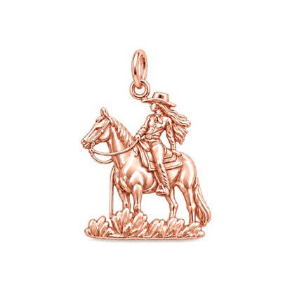 Spirit of the Trail Cowgirl Charm and Polyester Cord Bracelet Set