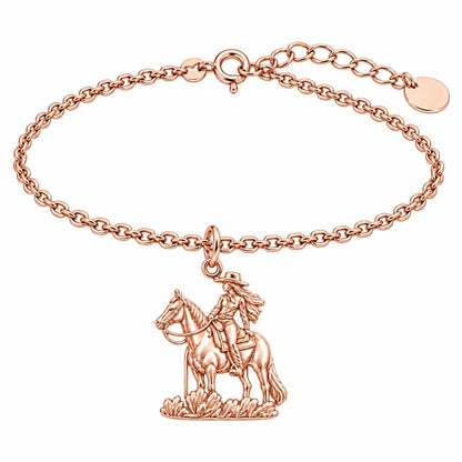 Spirit of the Trail Cowgirl Charm Bracelet Set – rose gold, front view