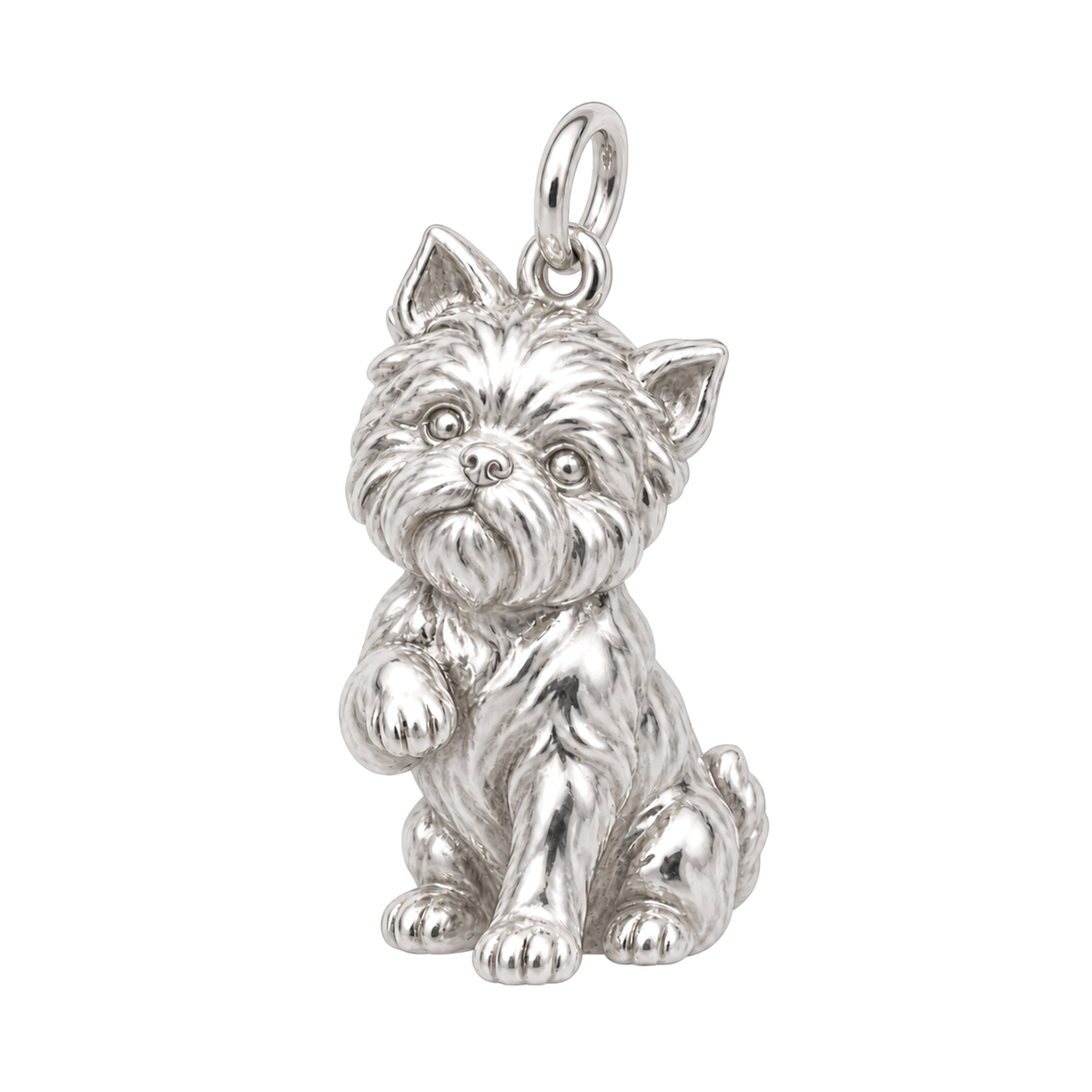 Affenpinscher — Forever My Baby Charm — Silver