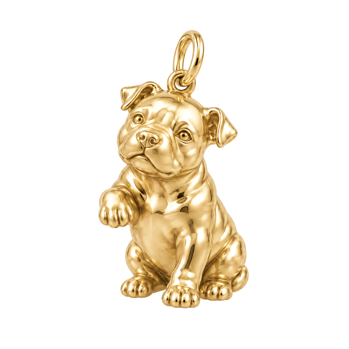 American Bully — My Baby Charm and Polyester Cord Bracelet Set — Gold