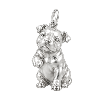 American Bully — My Baby Charm and Polyester Cord Bracelet Set — Silver