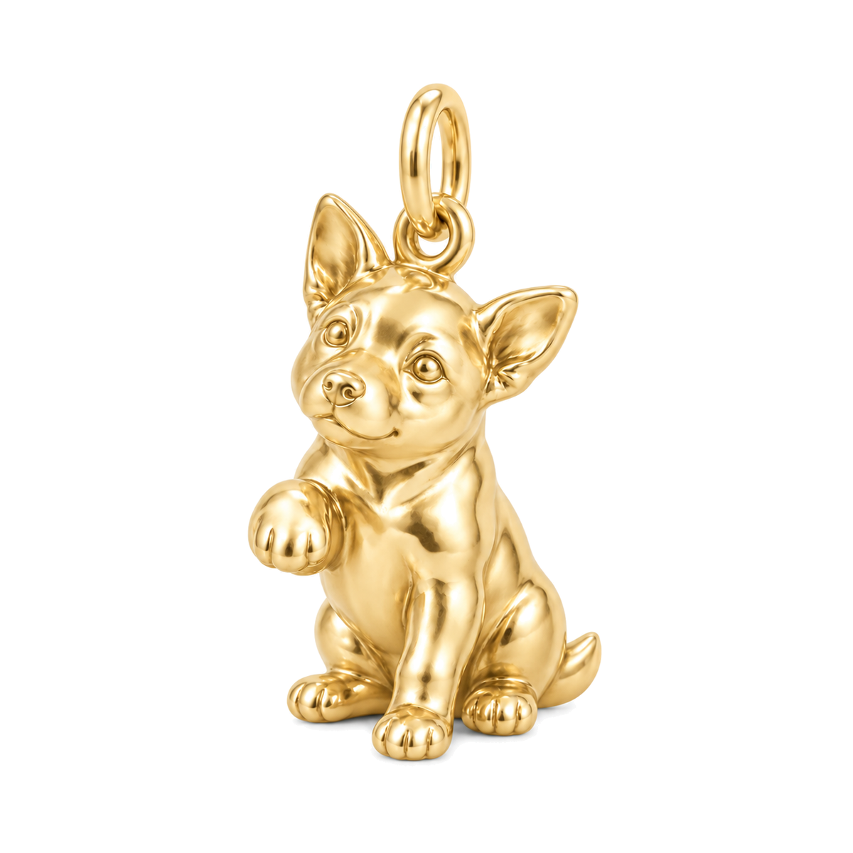 Australian Cattle Dog — My Baby Charm and Polyester Cord Bracelet Set — Gold
