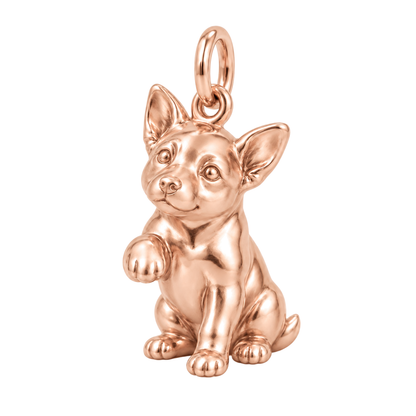 Australian Cattle Dog — My Baby Charm and Polyester Cord Bracelet Set — Rose Gold