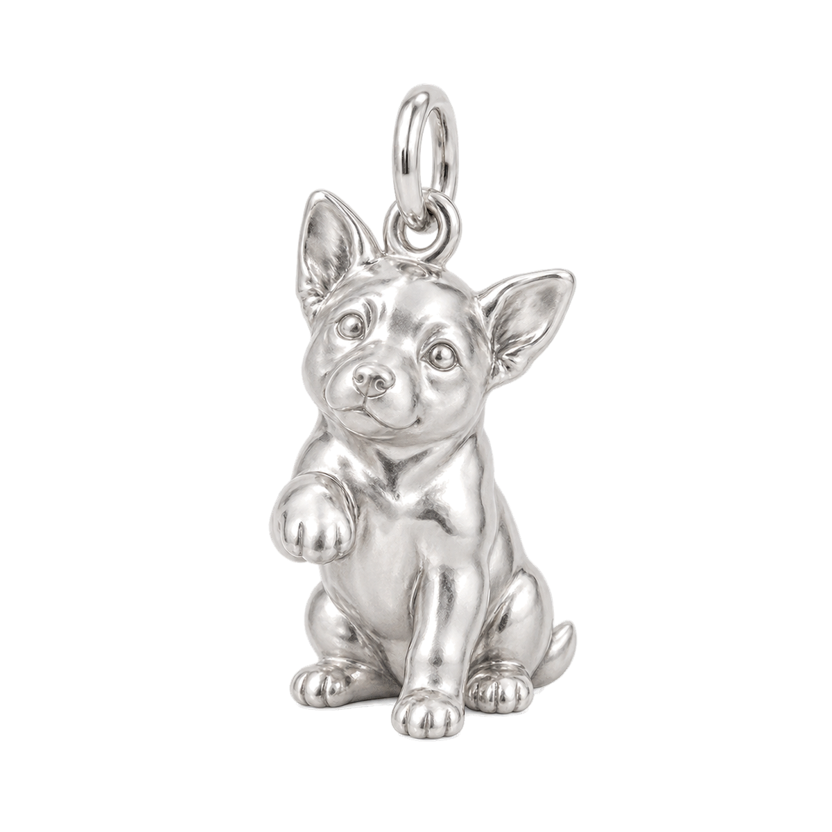 Australian Cattle Dog — My Baby Charm and Polyester Cord Bracelet Set — Silver