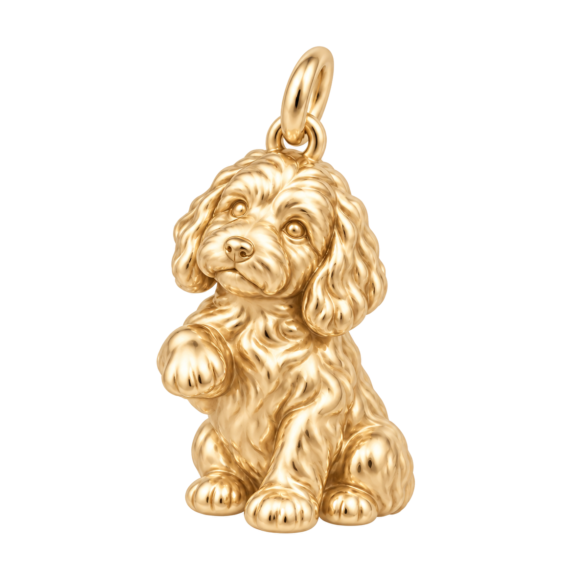 Bernedoodle — My Baby Charm and Polyester Cord Bracelet Set — Gold
