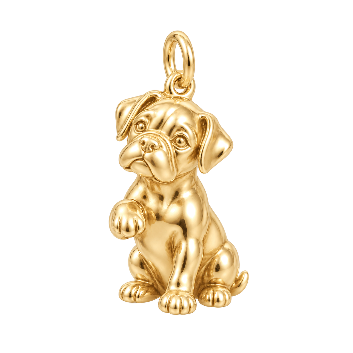 Boxer — My Baby Charm and Polyester Cord Bracelet Set — Gold