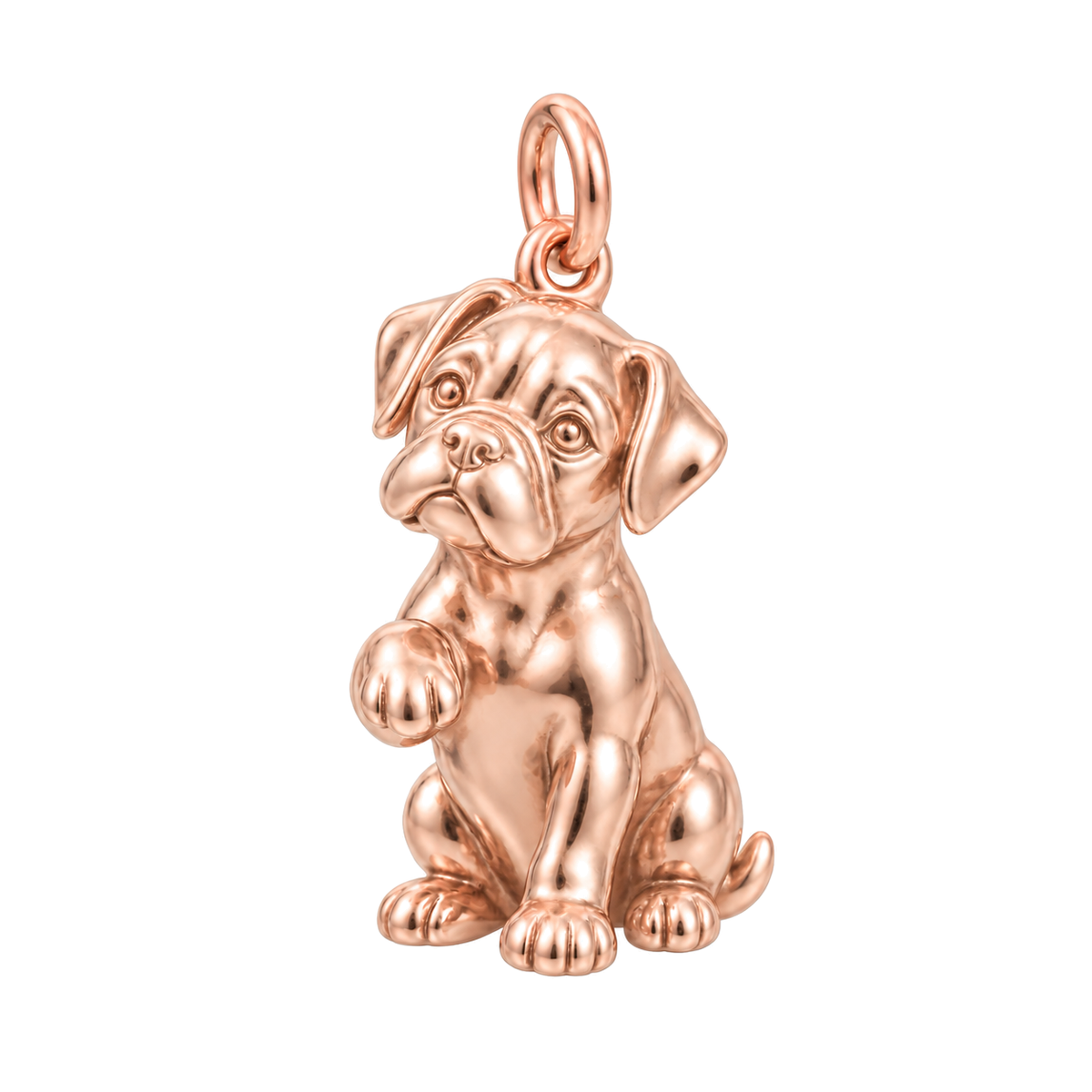 Boxer — My Baby Charm and Polyester Cord Bracelet Set — Rose Gold