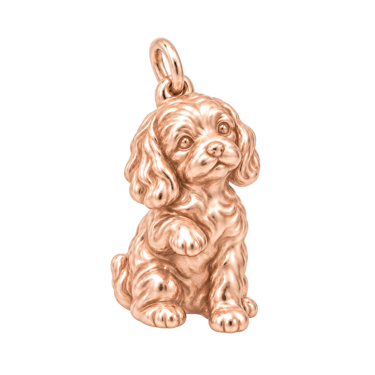Cavapoo — My Baby Charm and Polyester Cord Bracelet Set — Rose Gold