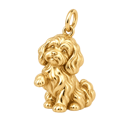 Havanese — My Baby Charm and Polyester Cord Bracelet Set — Gold