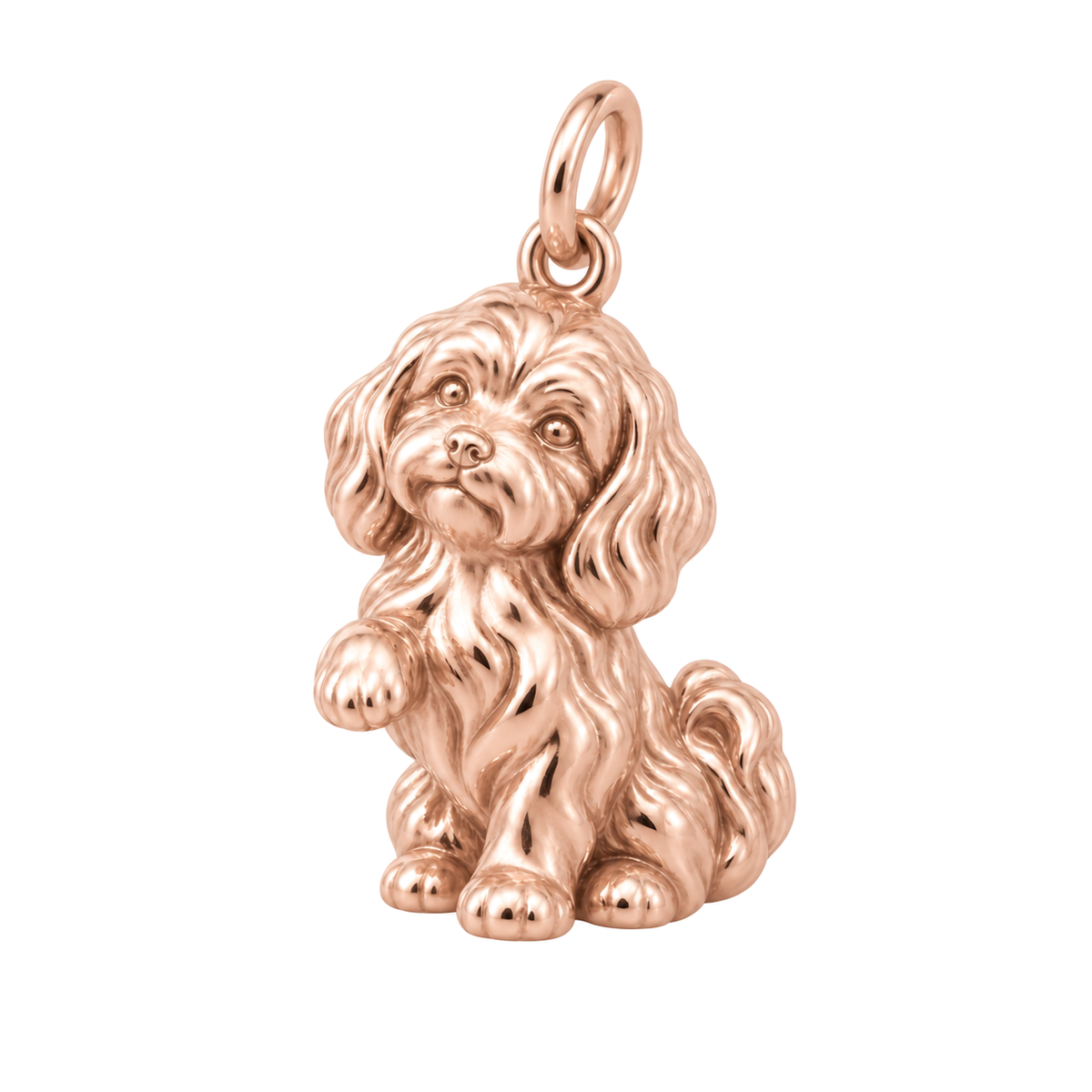 Havanese — My Baby Charm and Polyester Cord Bracelet Set — Rose Gold