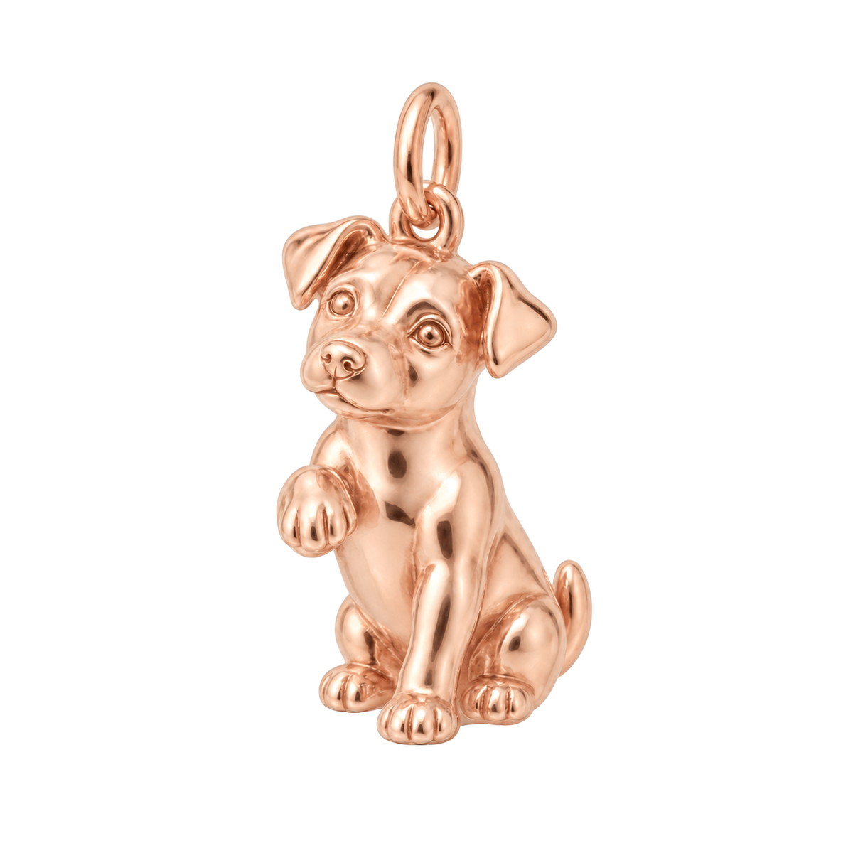 Jack Russell Terrier — My Baby Charm and Polyester Cord Bracelet Set — Rose Gold
