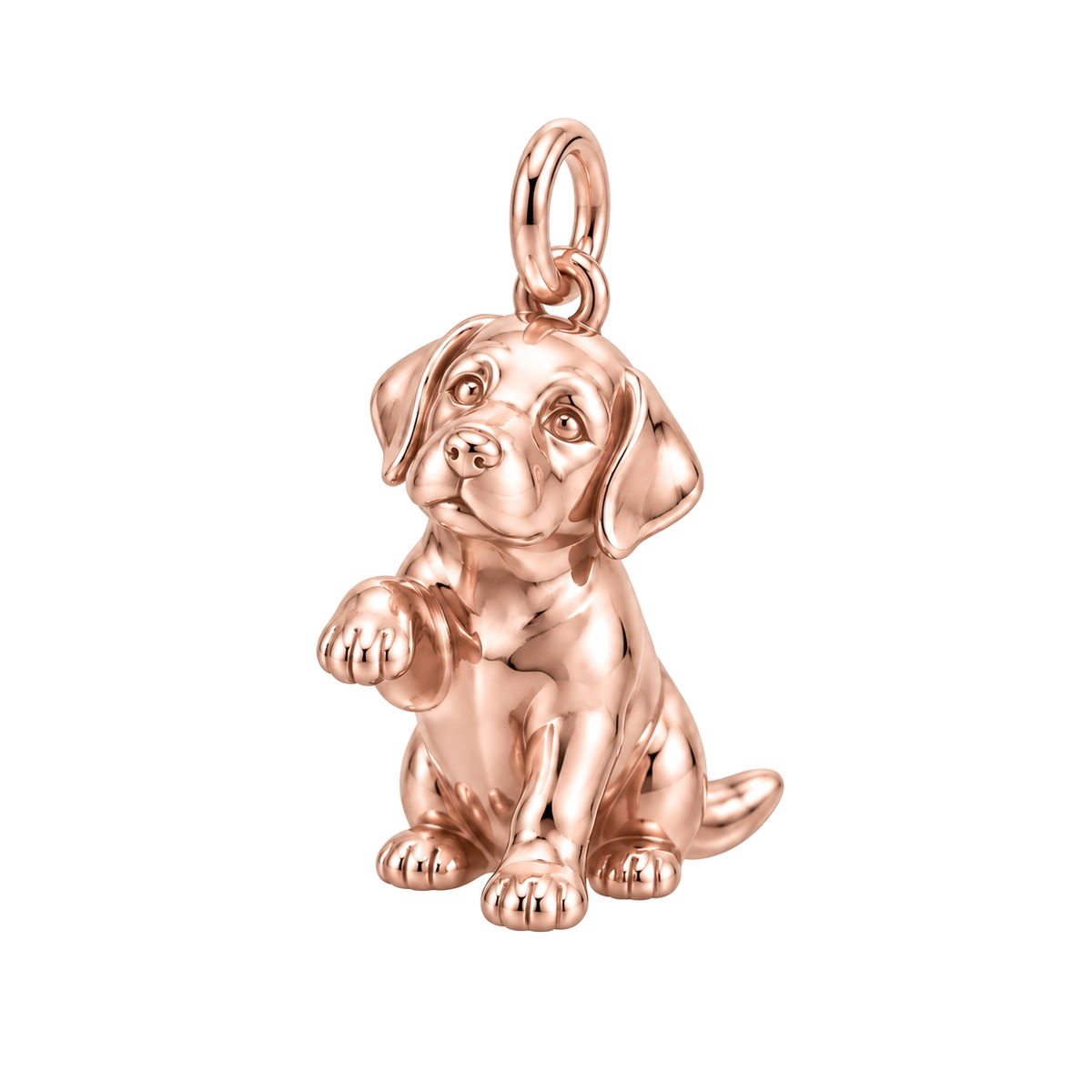 Labrador Retriever — My Baby Charm and Polyester Cord Bracelet Set — Rose Gold
