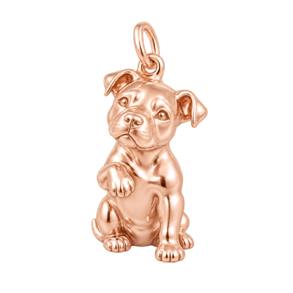 Pit Bull — My Baby Charm and Polyester Cord Bracelet Set — Rose Gold