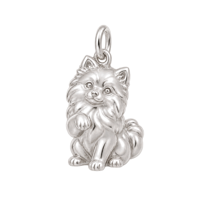 Pomeranian — My Baby Charm and Polyester Cord Bracelet Set — Silver