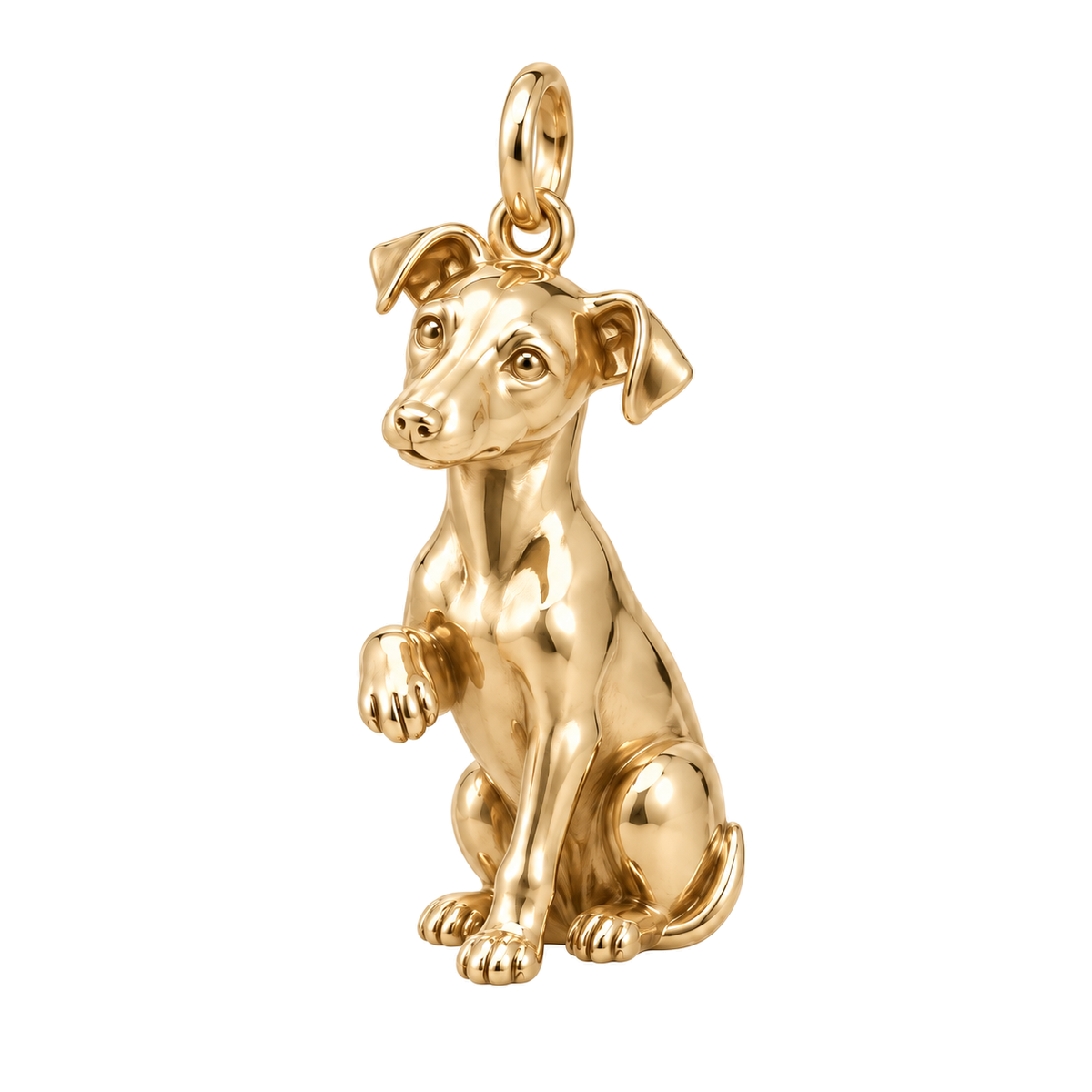 Whippet — My Baby Charm and Polyester Cord Bracelet Set — Gold