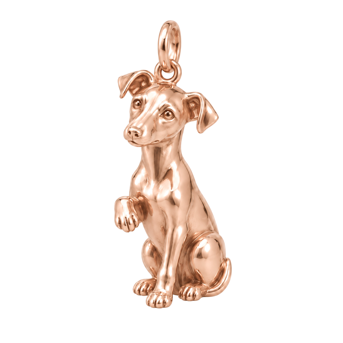 Whippet — My Baby Charm and Polyester Cord Bracelet Set — Rose Gold