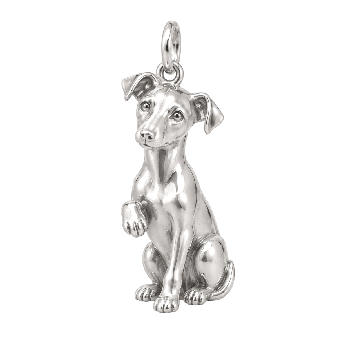 Whippet — My Baby Charm and Polyester Cord Bracelet Set — Silver
