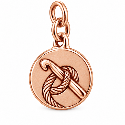 Hook and Loop Crochet Medallion Charm | rose | 560b93487af2cb97605309407fc8f8d0aab55b0840f14791afbe0f8361f13d6f