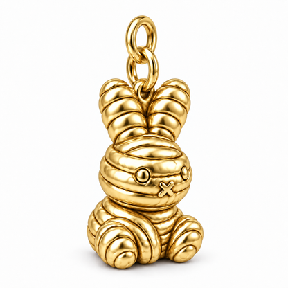 Amigurumi Bunny Crochet Charm | gold | 41994568a0de635ca047e66b5c32c3897af9af43a1ff4bc3e0e9cecf9b2a2036