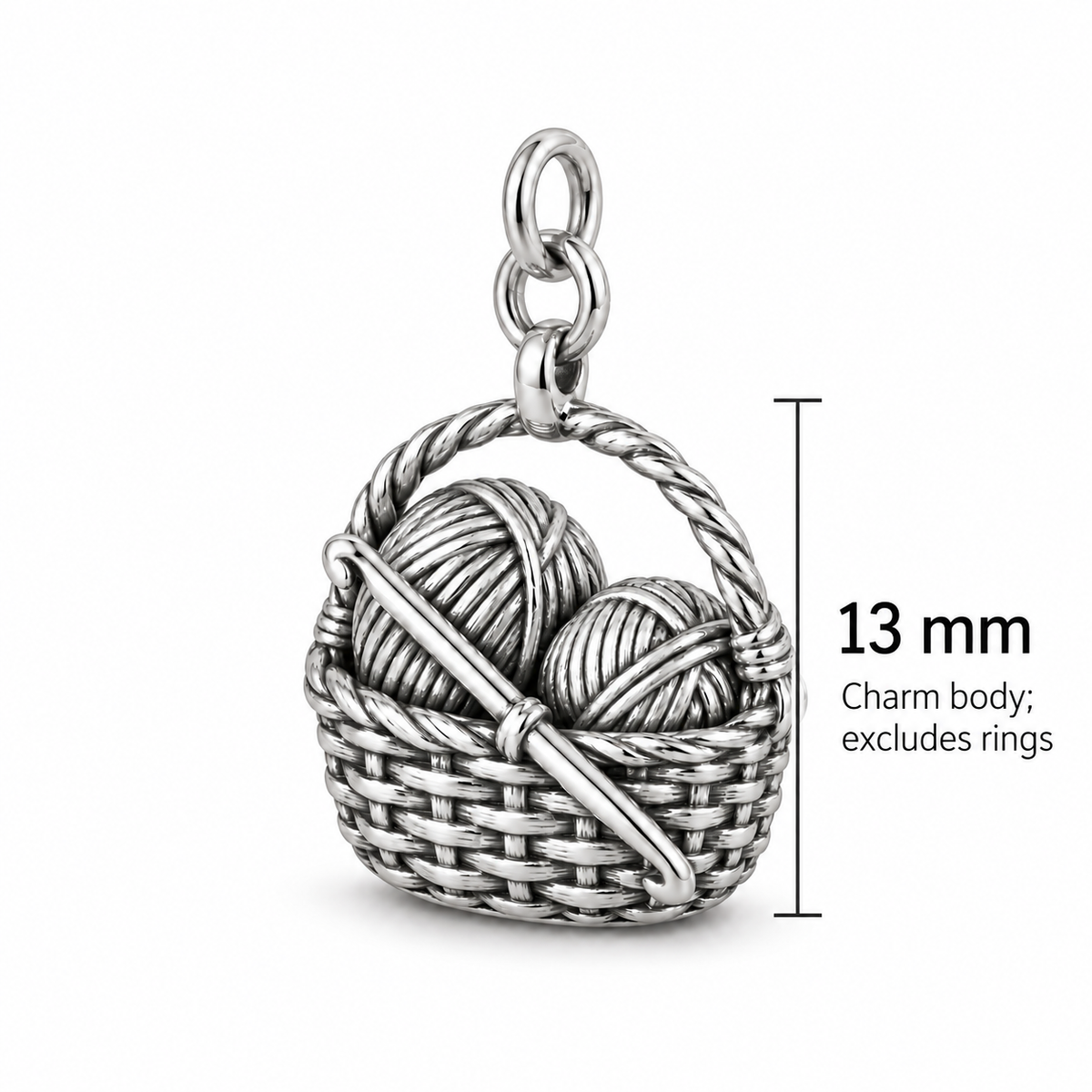 Crochet Project Basket Charm | size | f1703aba74afddc016f0f96b130d0b6d269574f2ae0ebc4bf739e7d4e33abe80