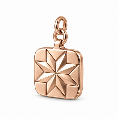 Patchwork Star Quilt Block Charm | rose | dde23dbfe19a9f1395419d8afdea3b41cb85c32e0adc84ed85755cf539a1be57