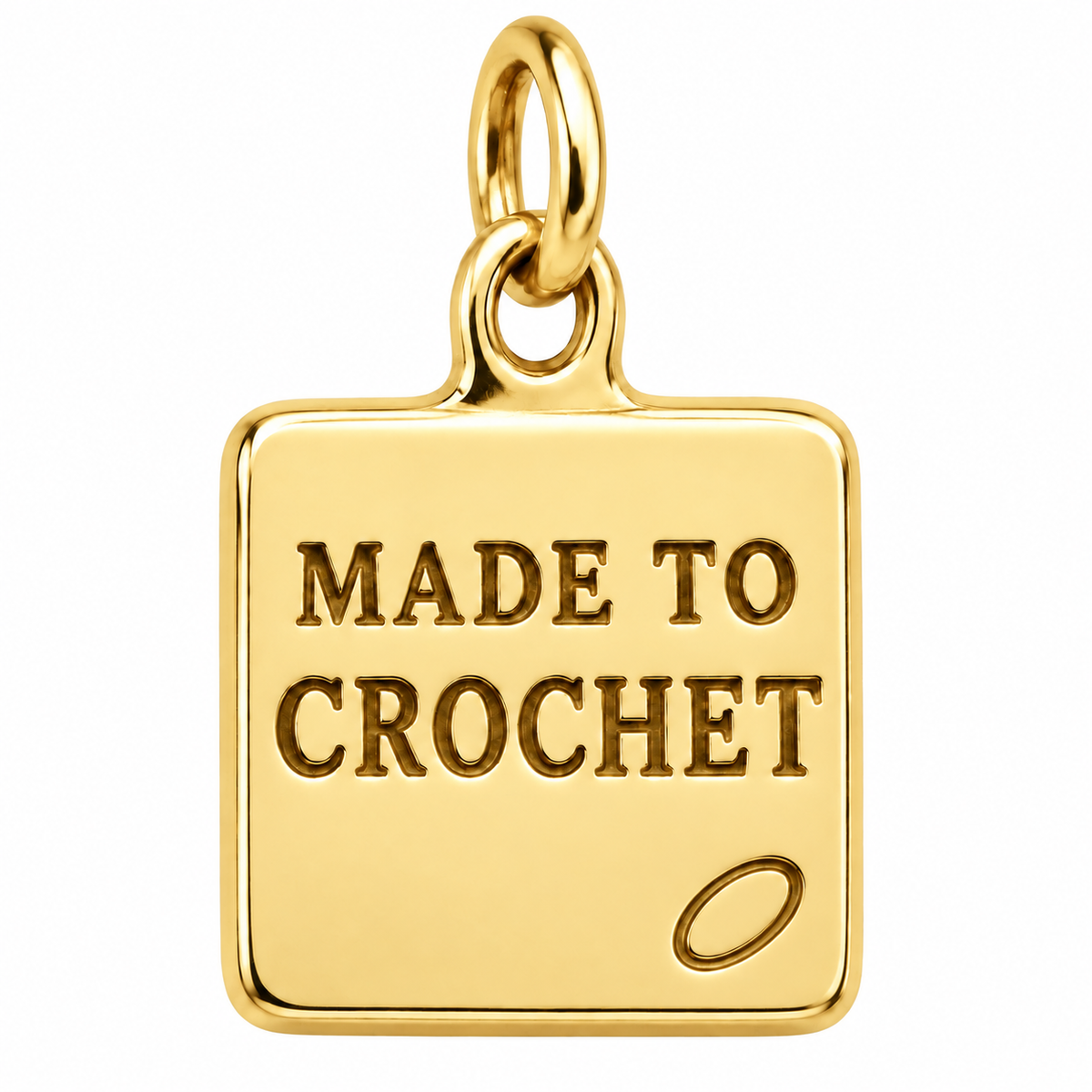 Made to Crochet Engraved Charm | gold | bc789dcc165f08e4e89205f7935b1941d24347266155ec6de0416f1022a59f60