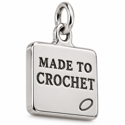 Made to Crochet Engraved Charm | macro | 3e5c8234ef0e4e0f656fef792097be596cac9622f8eedfe41f4f8383e065e5bc